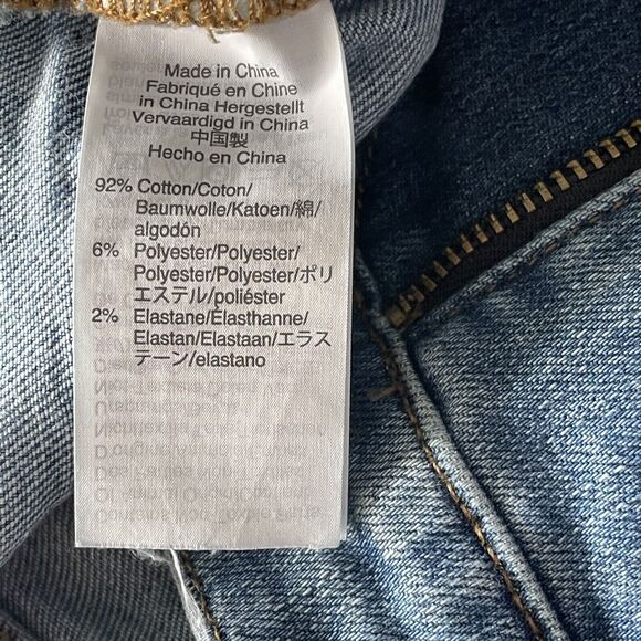 Madewell SZ 25 - 9" High-Rise Skinny Jeans Zip-Fly Stretch Whiskered Distressed - Picture 12 of 13